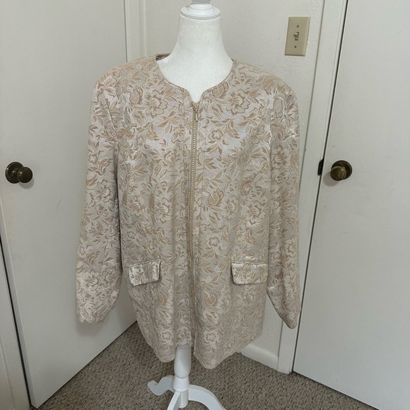 Bob Mackie Jackets & Blazers - VTG 90s Bob Mackie Studio Gold Brocade Jacket sz 22W